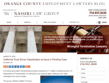 Tablet Screenshot of orangecountyemploymentlawyersblog.com